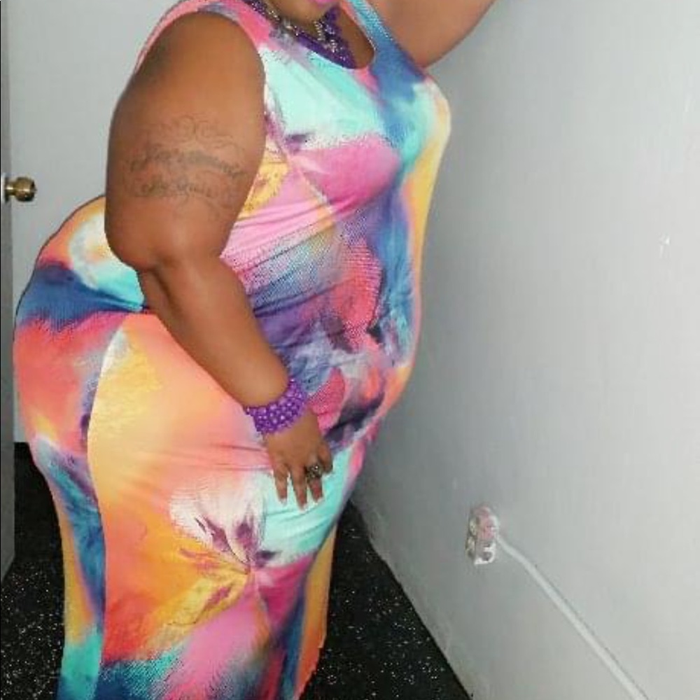 Soft colored rainbow dress